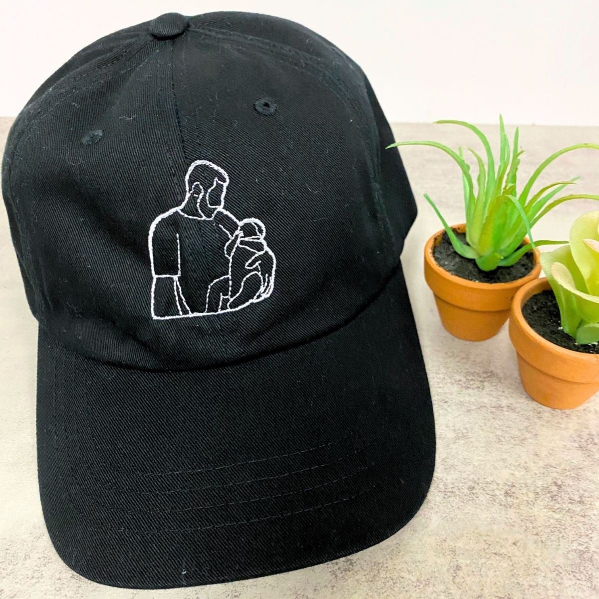 Custom Embroidered Dad Portrait Hat from Photo