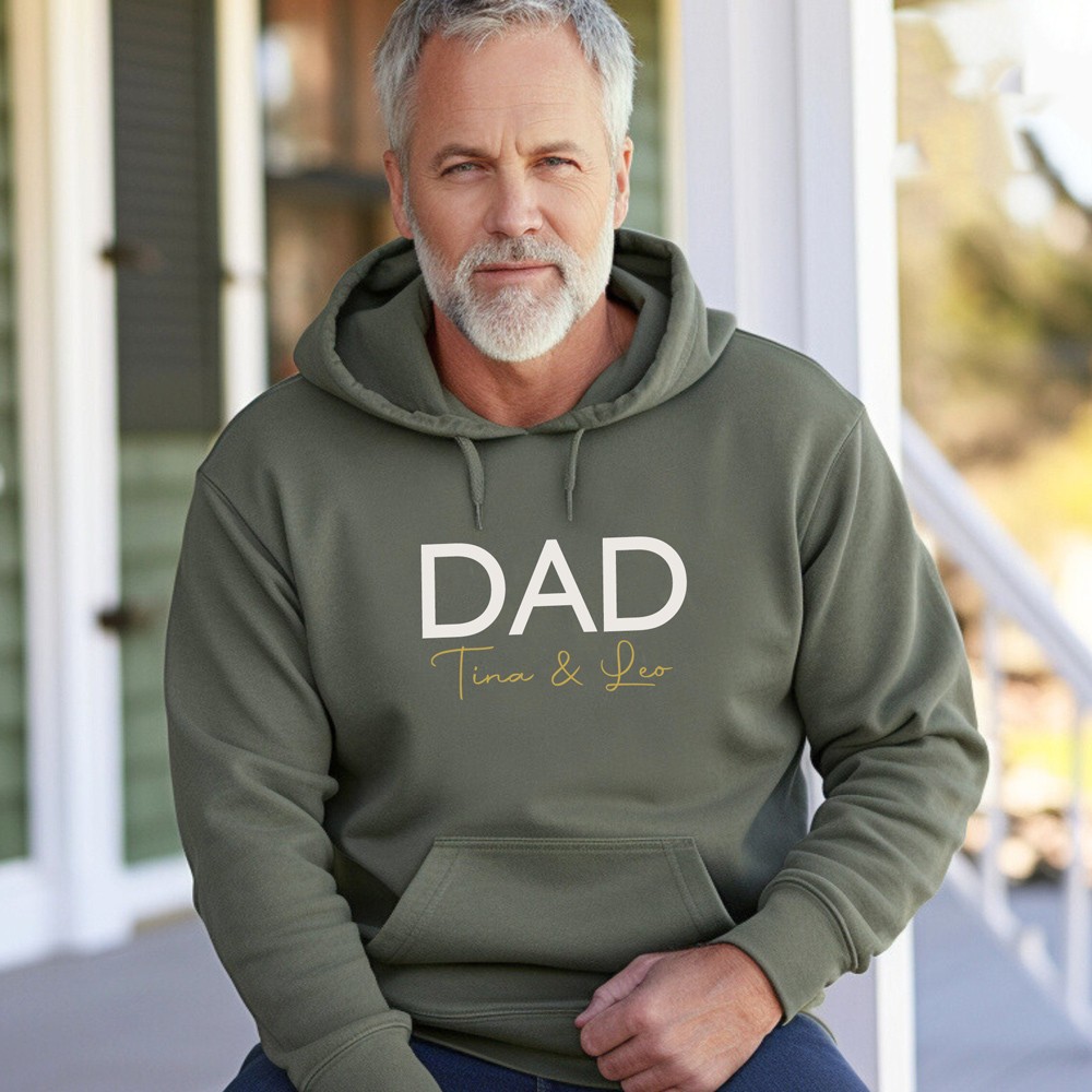 Personalized GRANDDAD Sweatshirt Hoodie with Kid's Names Father's Day Gift Cool Dad Gift