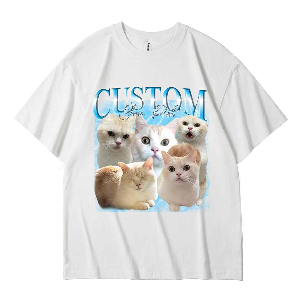 Custom Pet Photo Printed Vintage T-shirts