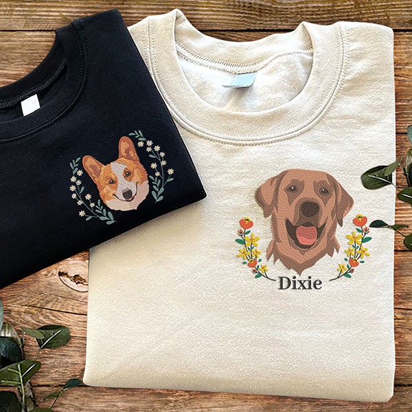 Personalized Pet Face and Pet name Sweatshirt