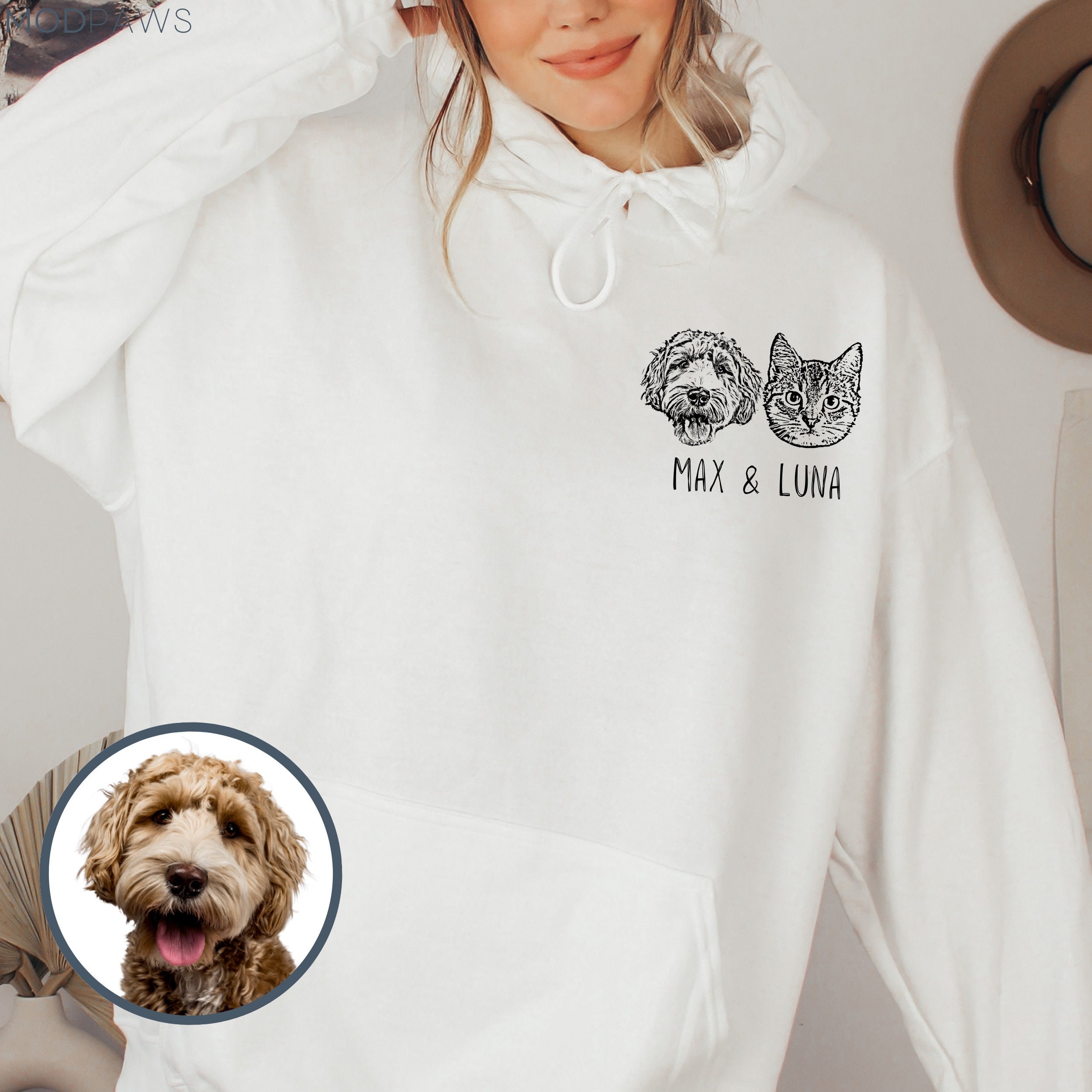 Custom Pet Hoodie Using Pet Photo and Name